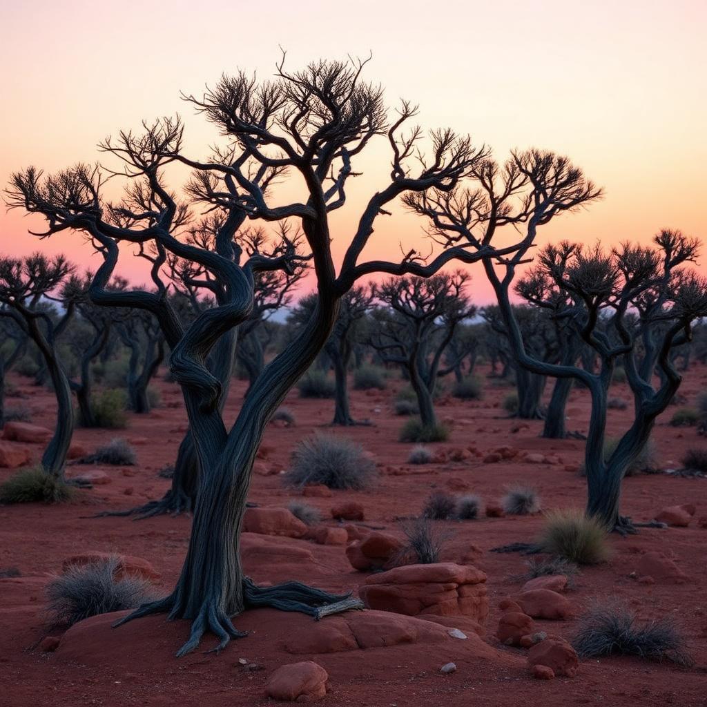 Namibia's Quiver Tree Forest at Dusk