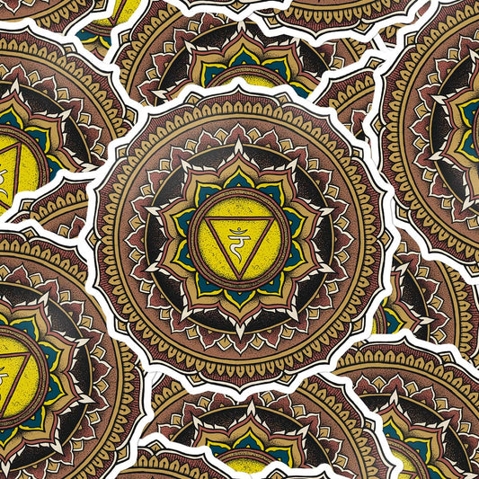 Solar Plexus Chakra Mandala Sticker